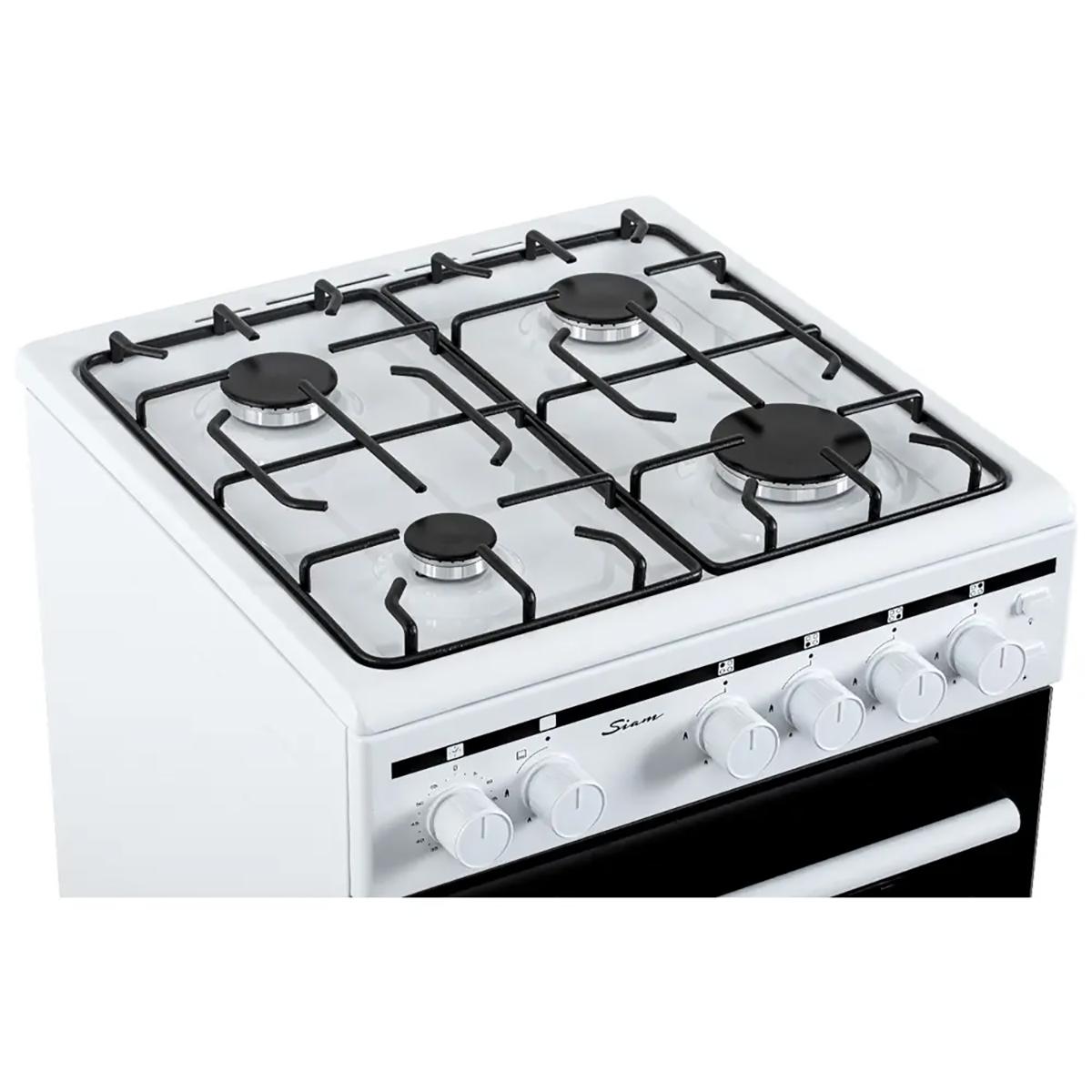 Cocina A Multigas 50Cm Siam CSICM50B Blanca Con Visor